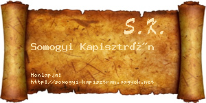 Somogyi Kapisztrán névjegykártya