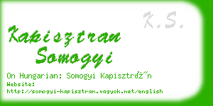 kapisztran somogyi business card